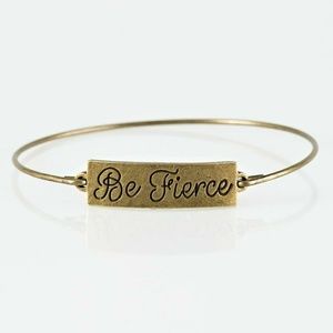 Copper BE FIERCE bracelet